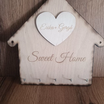 Fali kulcstartó "Sweet home"