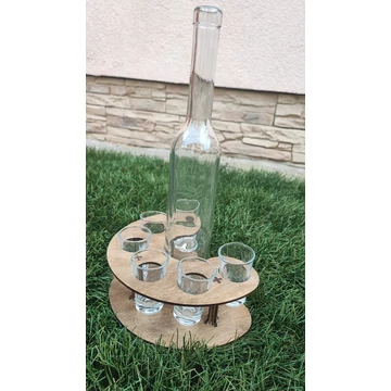 Pohár és üvegtartó állvány 