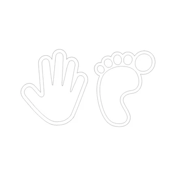 Baba talp, tenyér sablon 