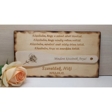 Szülőköszöntő tábla "fakanál"