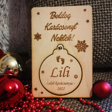 Karácsonyi képeslap + dísz
