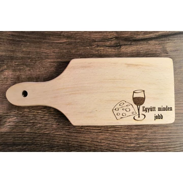 Nyeles vágódeszka "sajt,bor"